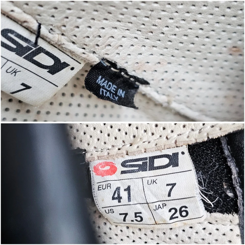 SIDI Vertigo Motorcycle Racing Boots Black Red Silver EU 41 US 7.5 Made in Italy